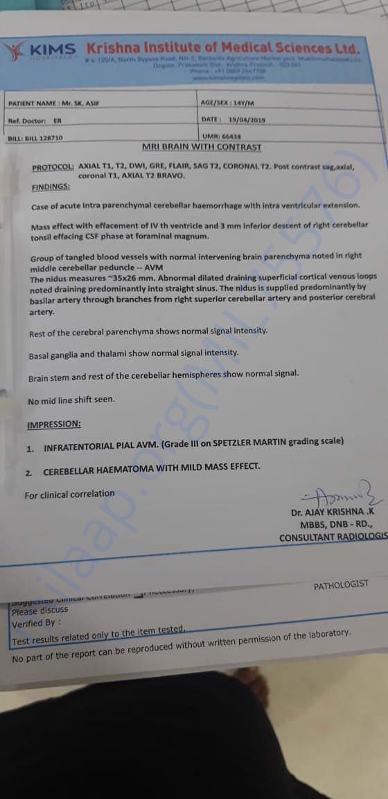 MRI REPORT