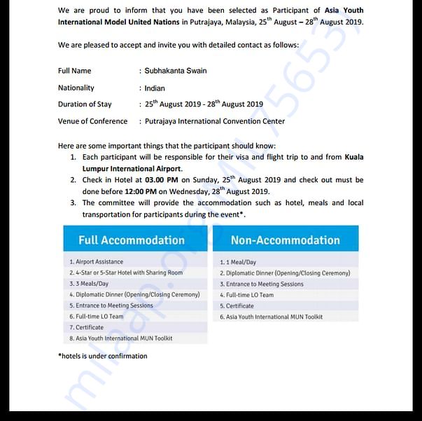 Estimation Letter