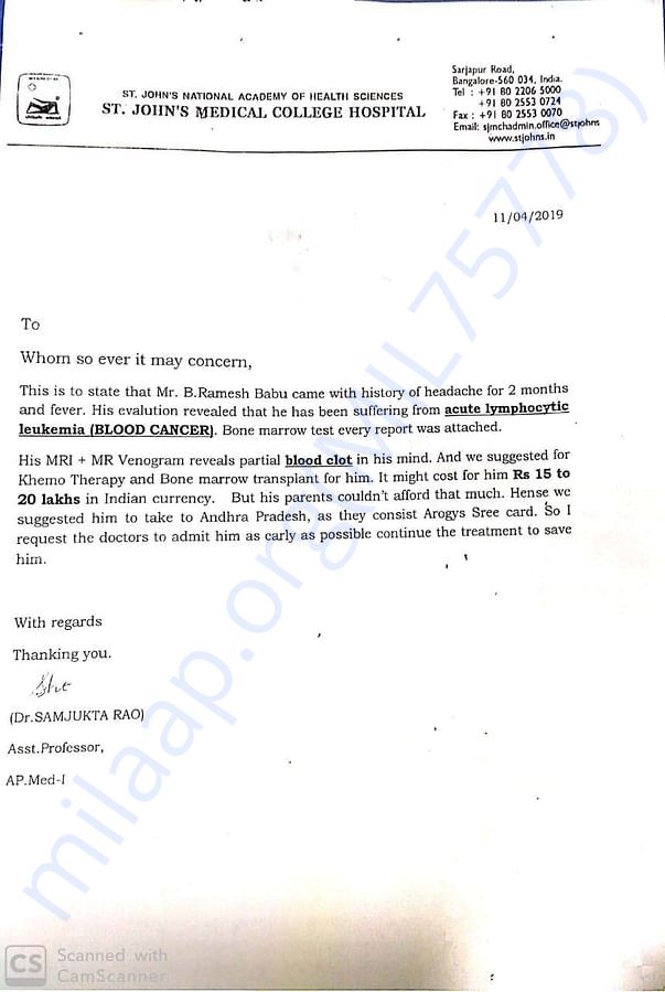 Doctor's statement