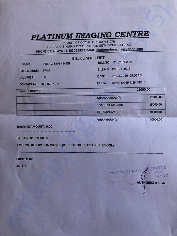 Pet CT Bill