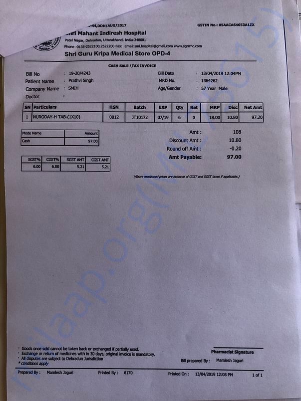 Pharmacy Bill