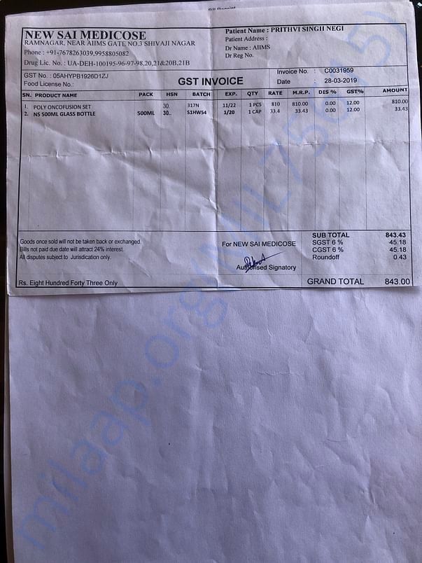 Pharmacy Bill