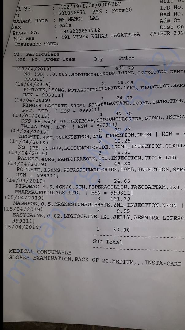 Hospital bills