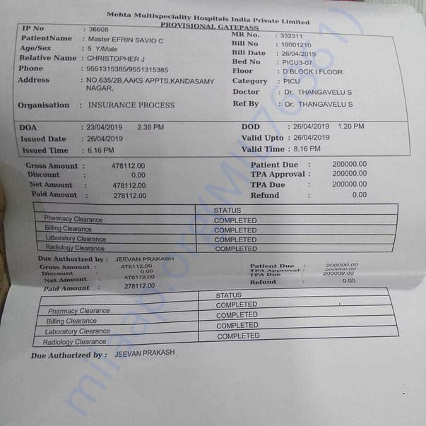 Medical Bill