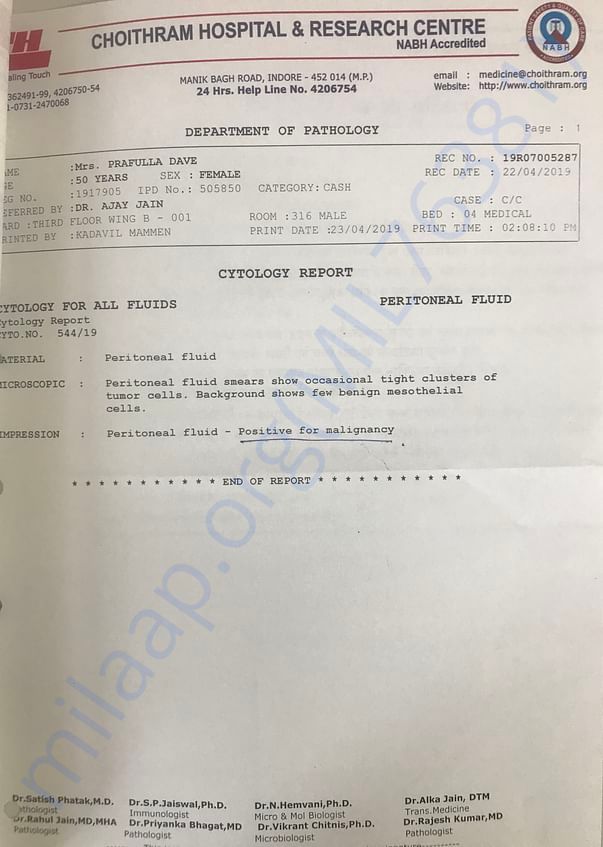 Cytology Report