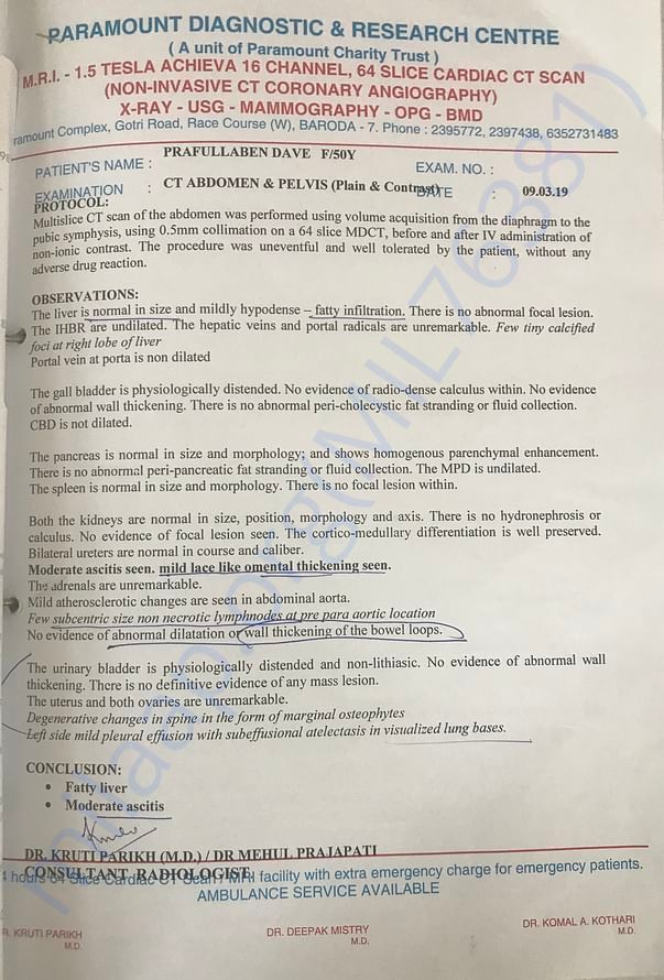 CT Scan Report