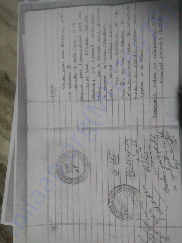 Medical report from government hospital