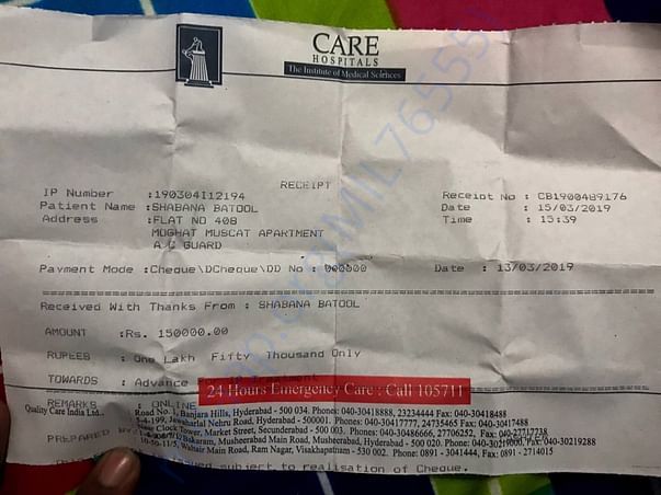One of my hospital bill
