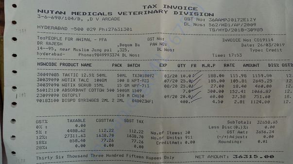 Medical bill
