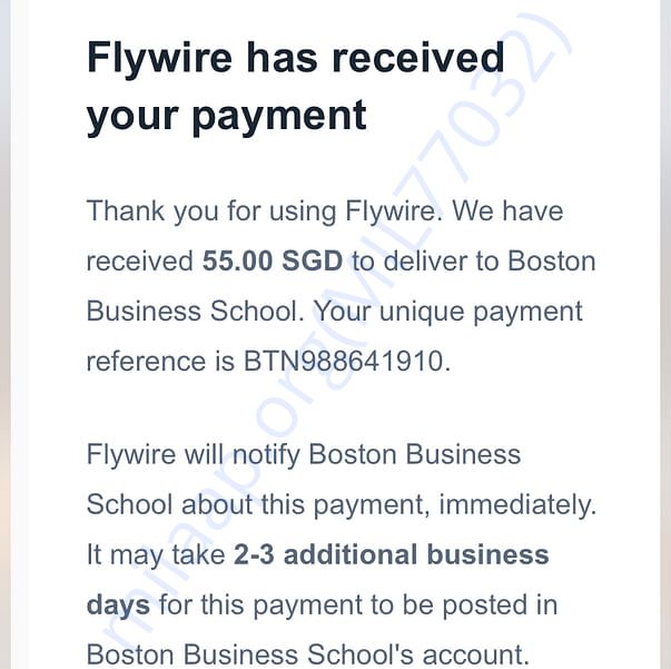 Application Fee Receipt