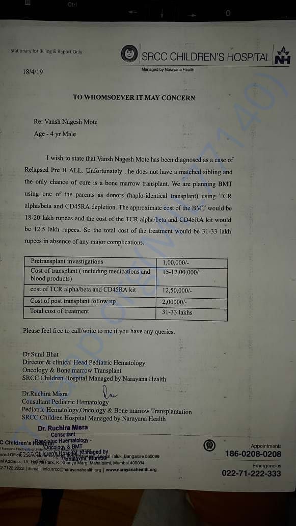 Estimation letter