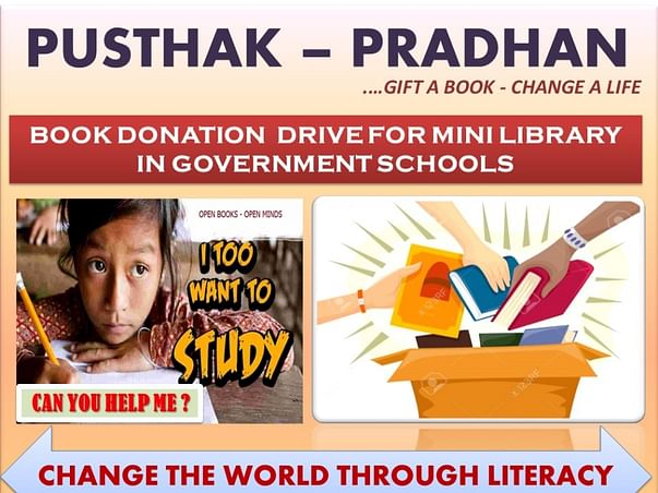 Donation for the underprivileged children for school libraries