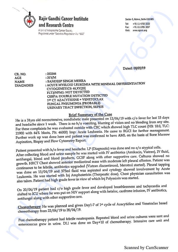 hospital letter