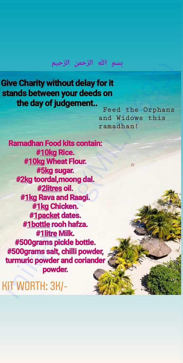 Ramadhan food kits.