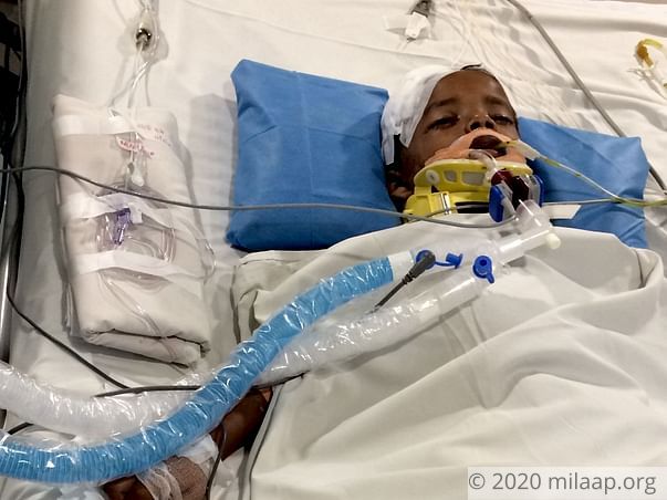 Kishore is gravely injured in an accident and is in ventilator.