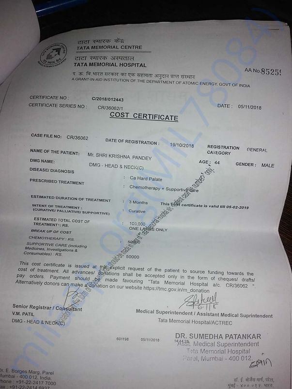 Her father's medical report