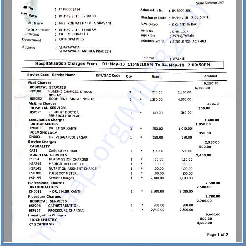 Admission letter