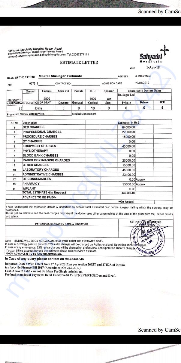 Estimation letter