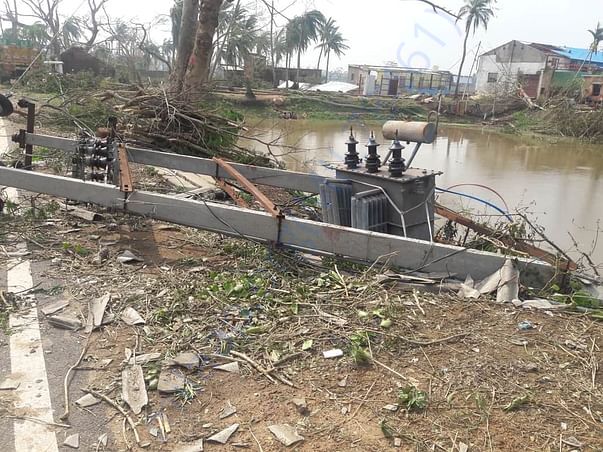 Shortage of electricity due to rampage of electric poles