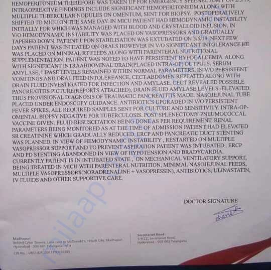 Medical Report