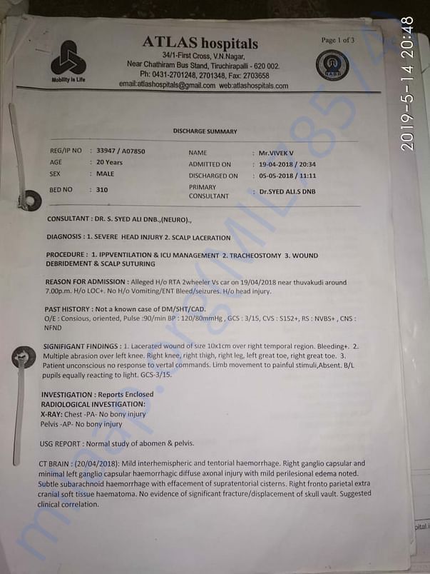 Hospital report