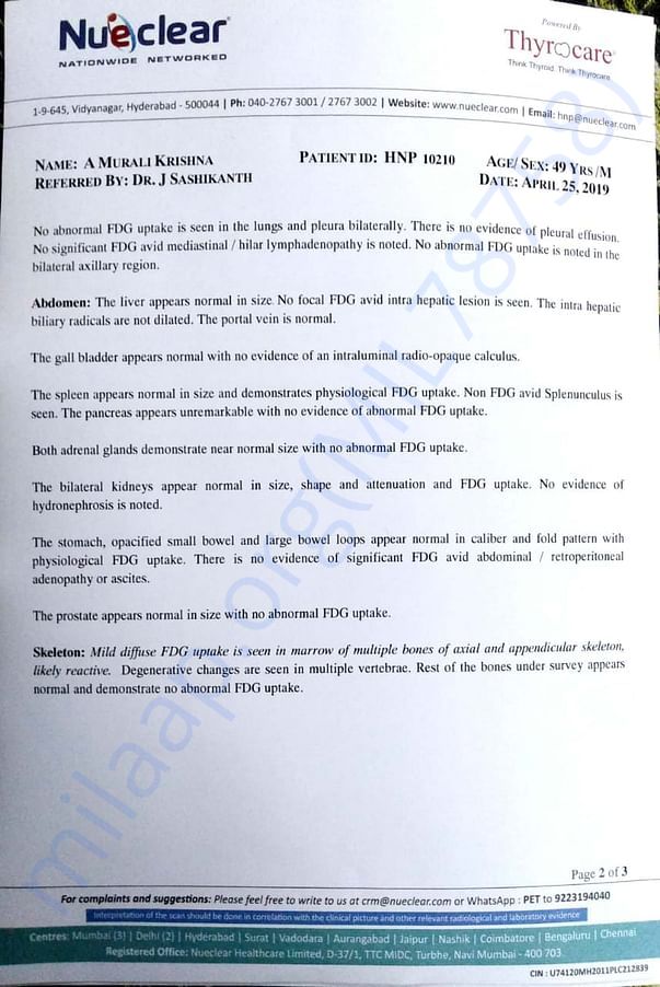 Hospital report