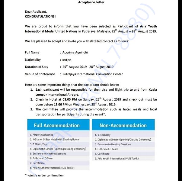 Estimation Letter