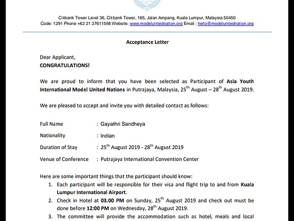 Help Me Attend AYIMUN 2019