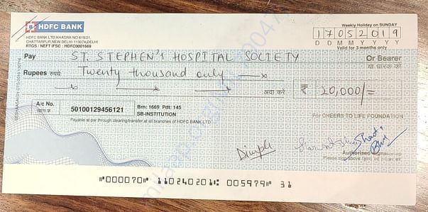 DIMPLEJI DONATED 20K
