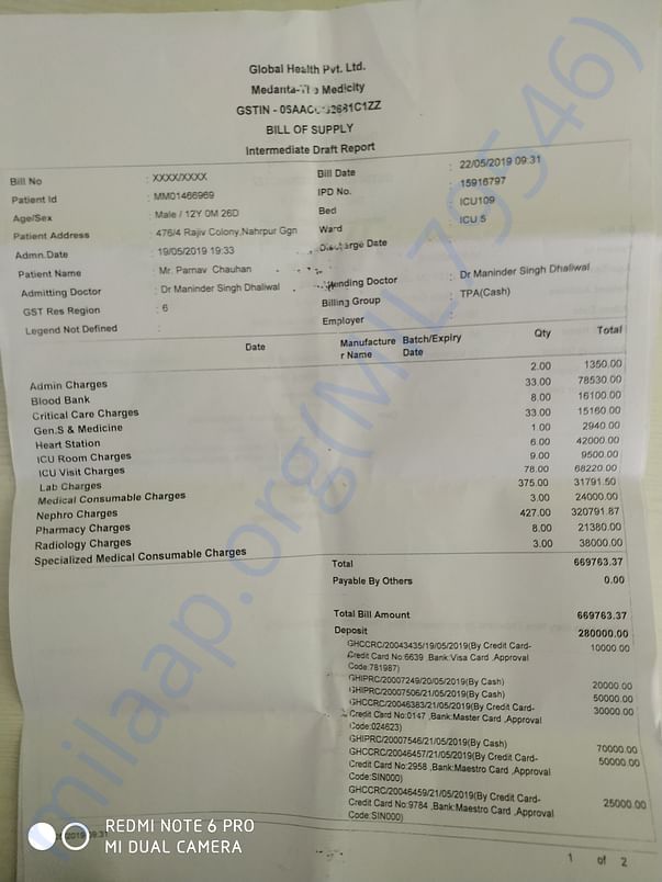 Medical estimate