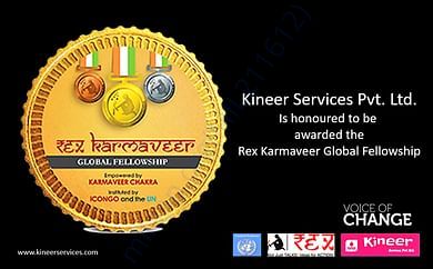 Kineer honored with theprestigious Rex Karmveer Global fellowship