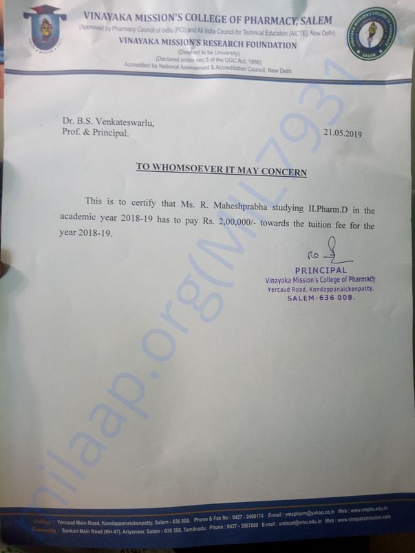 Fees demand letter