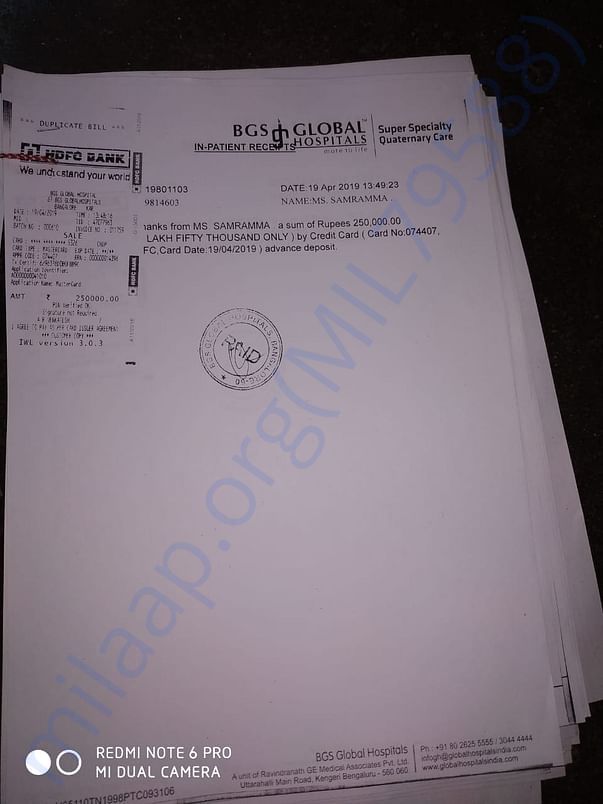 Haspital bill