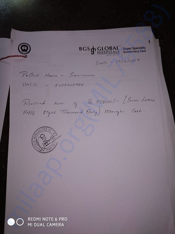 Haspital bills