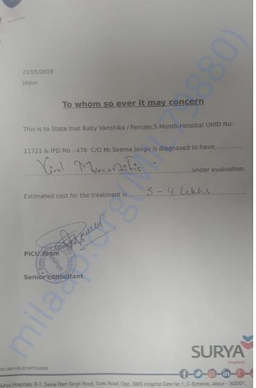 Estimation letter