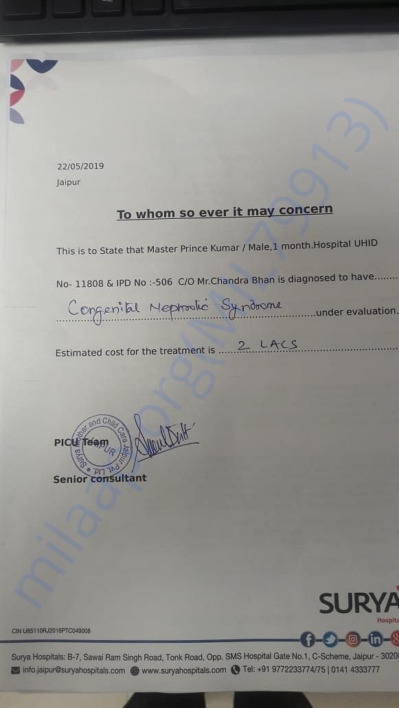 Estimation letter