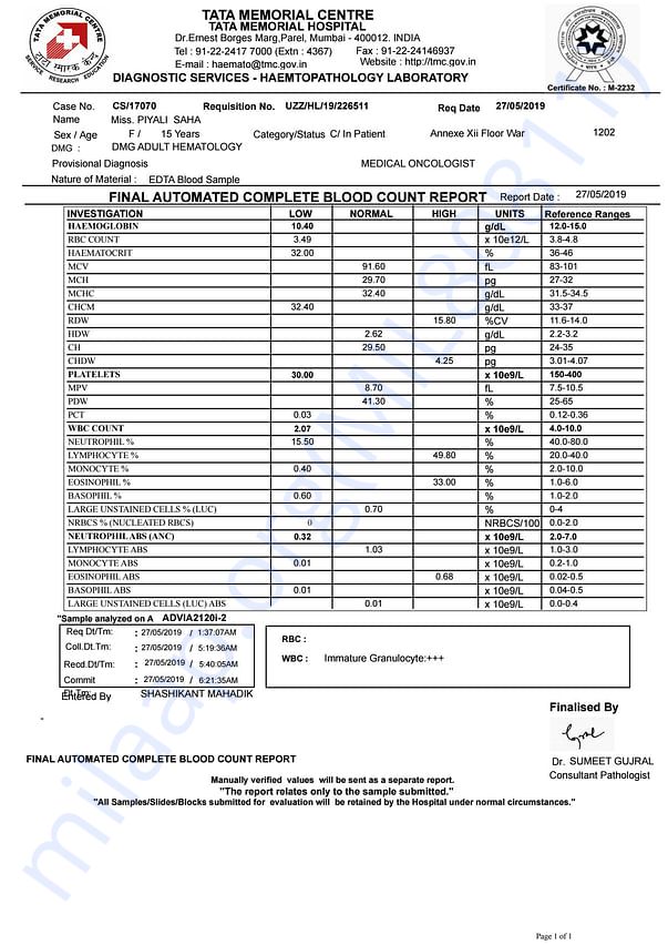 Medical Report