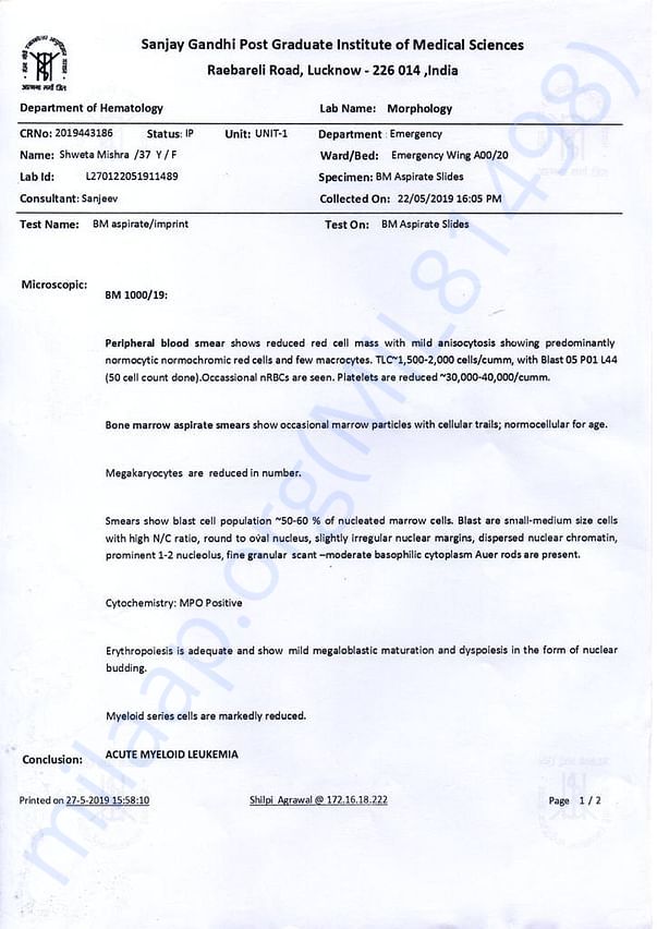 Medical report