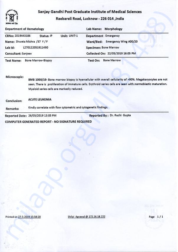 Biopsy report