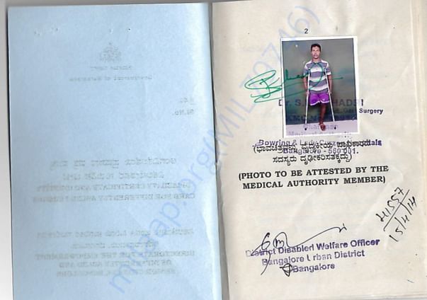 DISABILITY CERTIFICATE