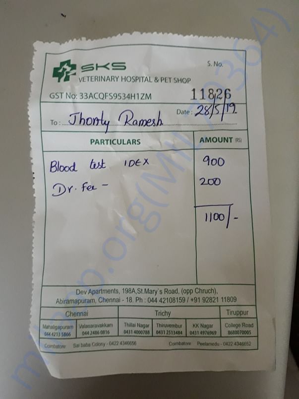 Blood test bill