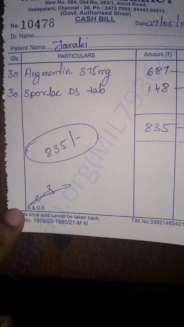 Johnny medicines Bill - 27.5.2019