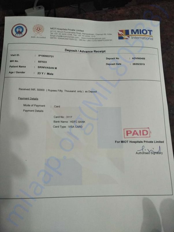 Bills paid