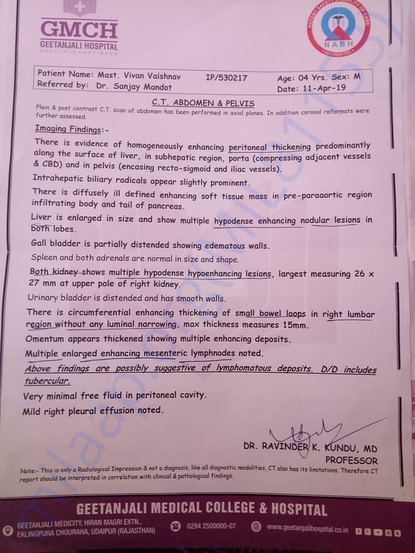 CT Abdomen and Pelvis Report
