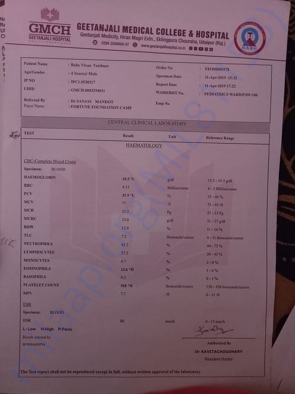 Hematology Report