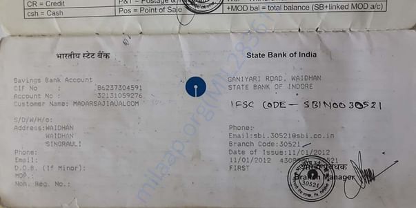 BANK DETAILS