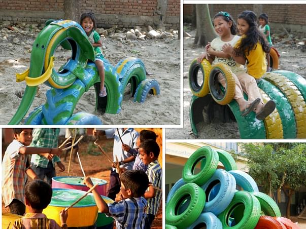 A playground for the children of Arakadu Village (Project Parivartan)