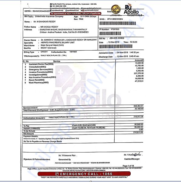 Medical Bill