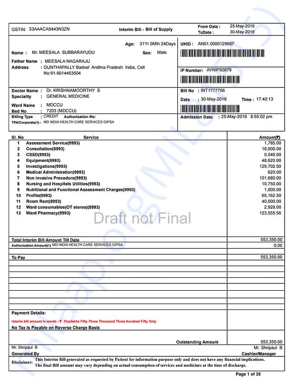 Medical Bill
