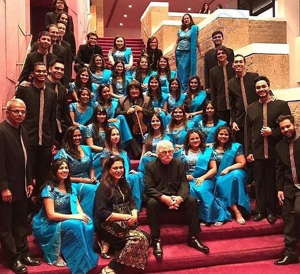 The choir with Sir Karl Jenkins